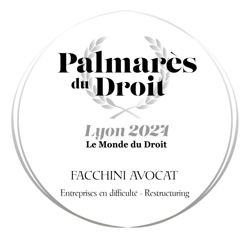 Palmarès du Droit Lyon 2024 : trophée d’argent en entreprises en difficulté & restructuring