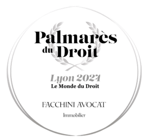 Trophée d'Argent du Palmarès du Droit Lyon 2024, droit immobilier, Cabinet FACCHINI Avocat