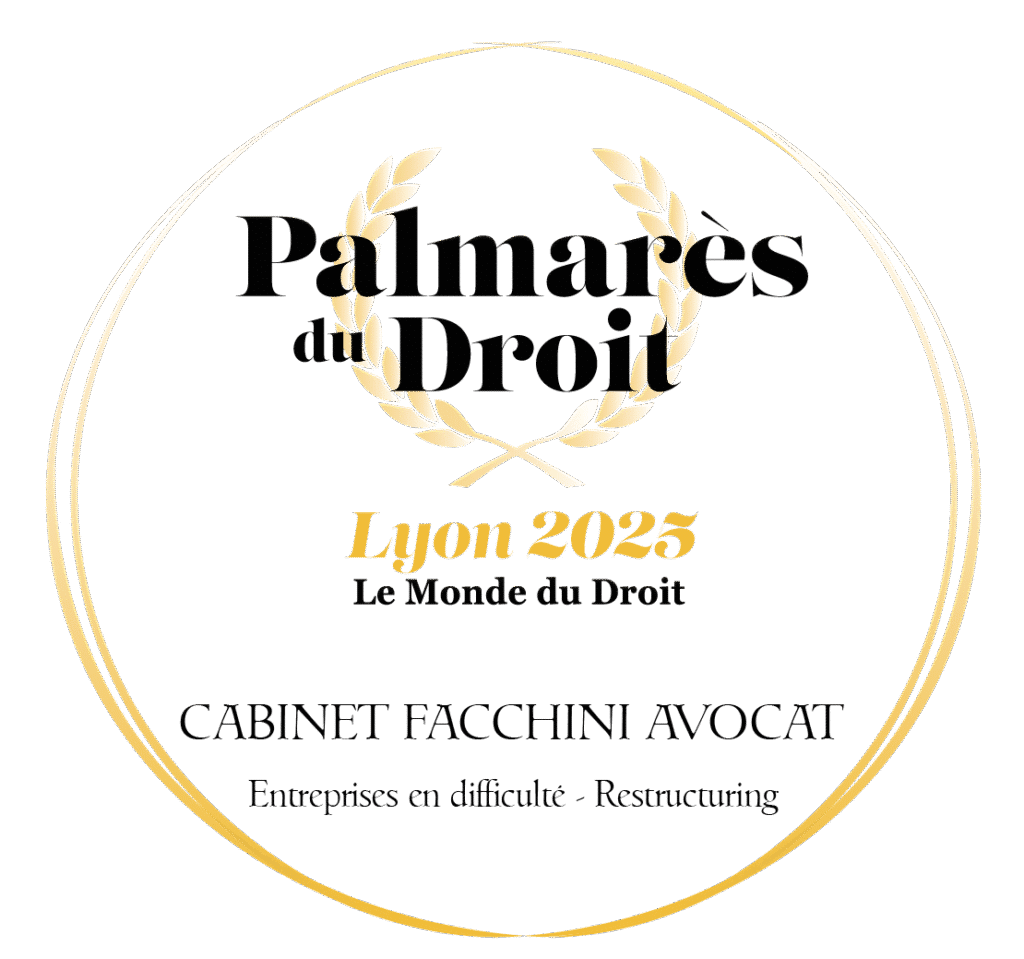 Palmarès du Droit Lyon 2025 : trophée d&rsquo;or en entreprises en difficulté & restructuring