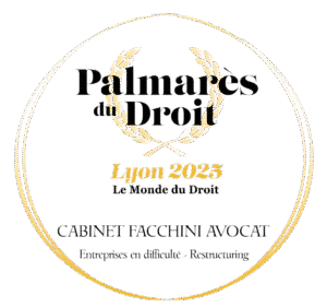 Trophée d'Or du Palmarès du Droit Lyon 2025, entreprises en difficulté et restructuring, Cabinet FACCHINI Avocat
