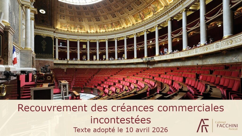 Procédure simplifiée de recouvrement des créances commerciales incontestées : loi 2026