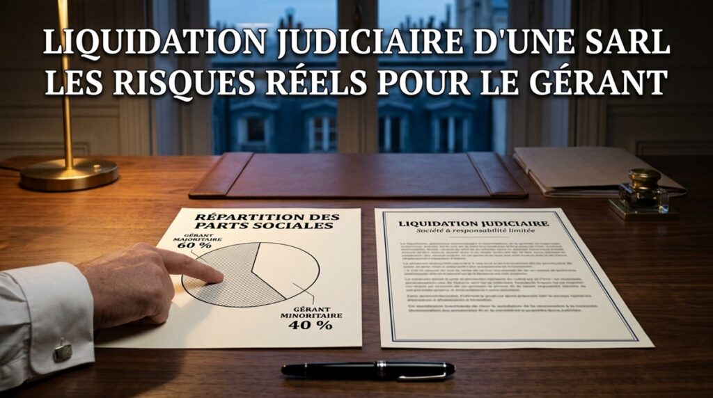 liquidation judiciaire SARL & risques pour le gérant