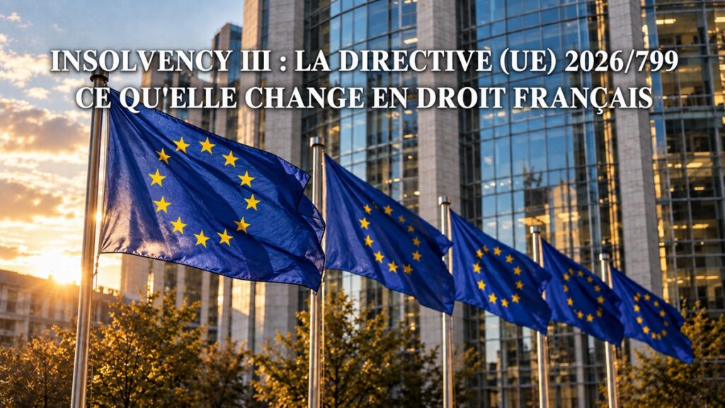 Rangée de drapeaux de l'Union européenne, aux douze étoiles dorées, devant la façade vitrée du Parlement européen au soleil couchant